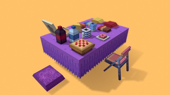 Minecraft Food & Snacks Mini-pack 3D Model