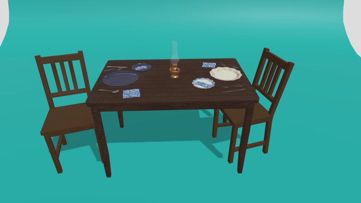 Kitchen Scene 3D Model