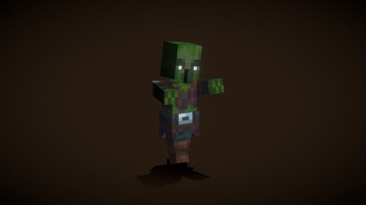 Zombie Pillager 3D Model