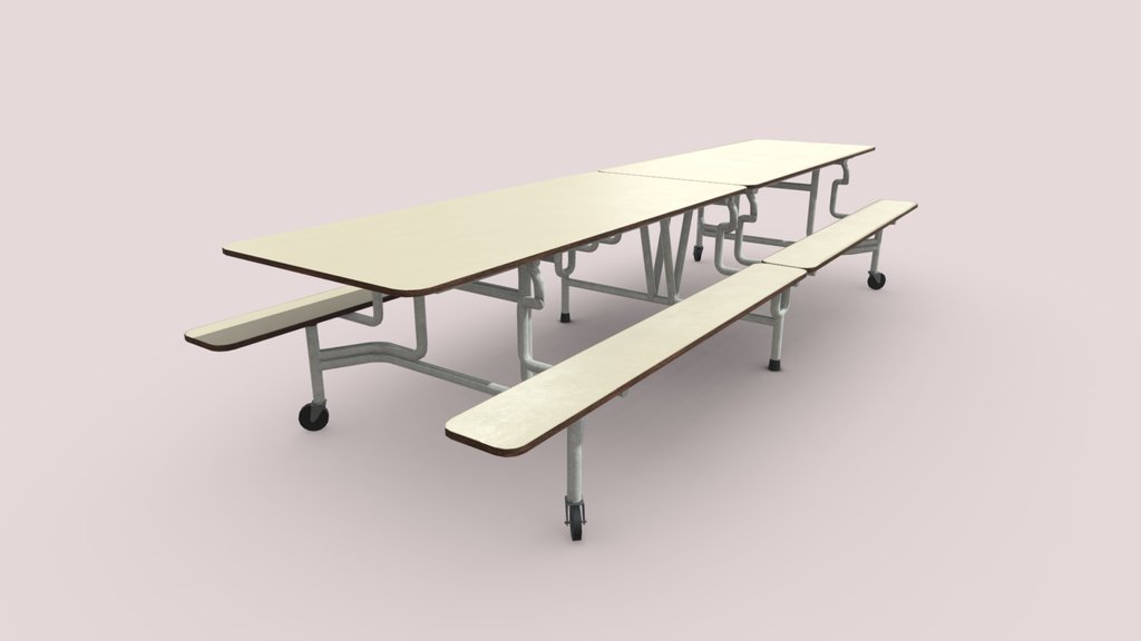 canteen table A 3D model collection by scsands Sketchfab