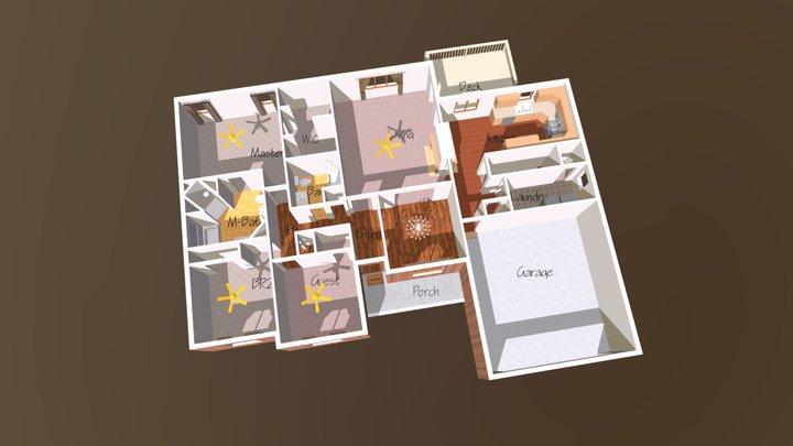 Brick- Ranch Demo-5 3D Model