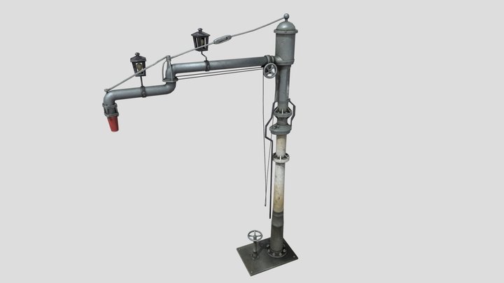 WW2 Style Water Crane 3D Model