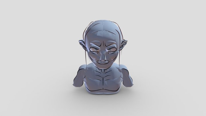 Gollum (Headshot/Bust) 3D Model