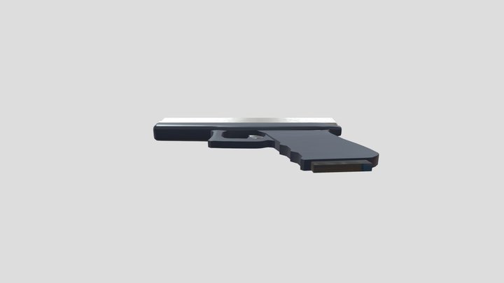 Low Poly Gun 3D Model
