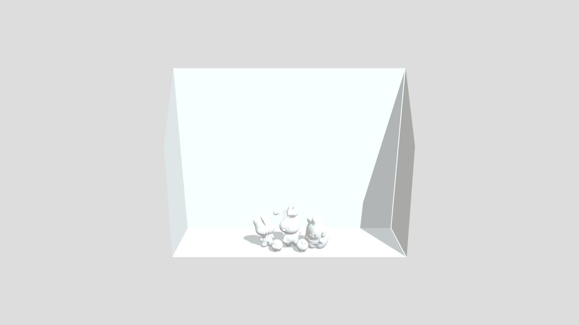 新年四个卡通吉祥物IP