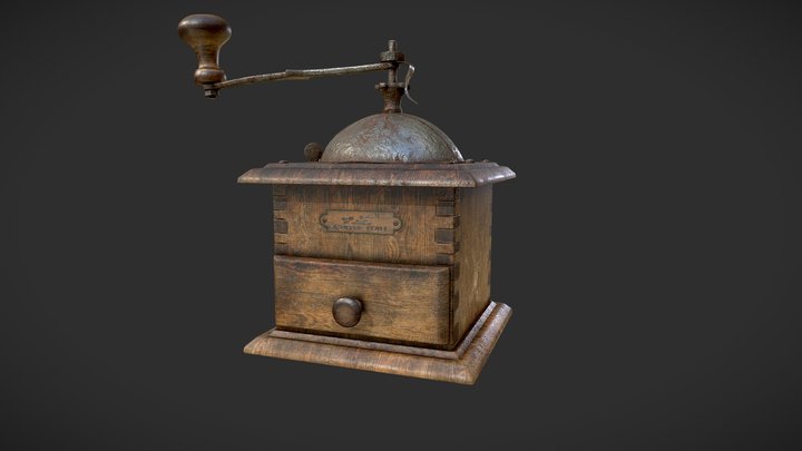 Coffee Mill PBR 3D Model