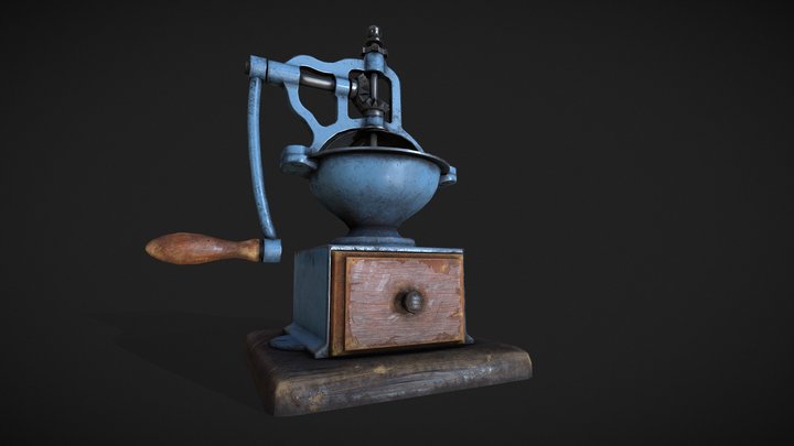 Vintage coffee grinder 3D Model