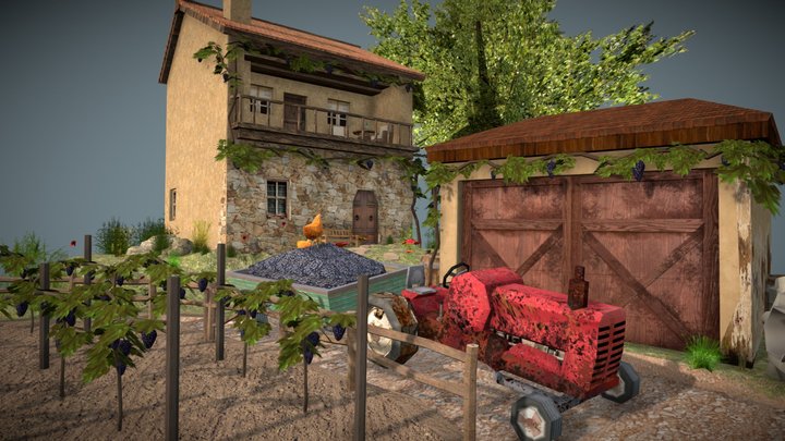 Diorama  – Small farm 3D Model
