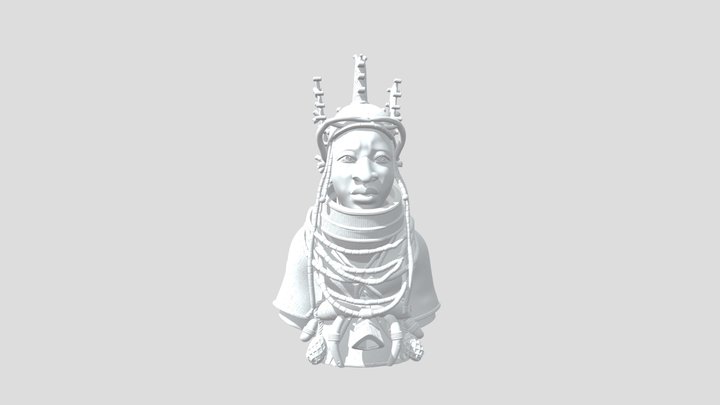 King Oba Bust 3D Model