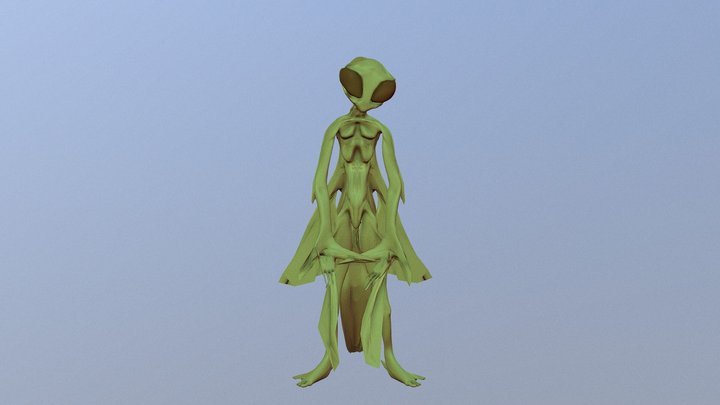 Alien Mantis 3D Model