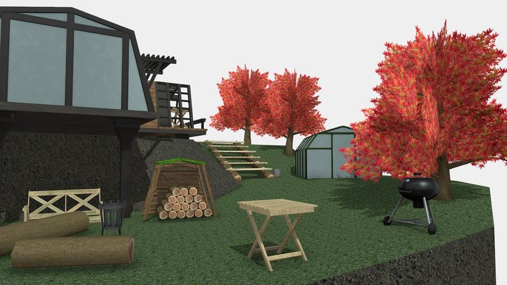 DAE Diorama - Eco House 3D Model