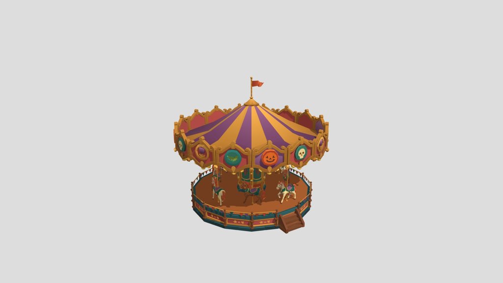 Stylized Carousel Halloween Theme