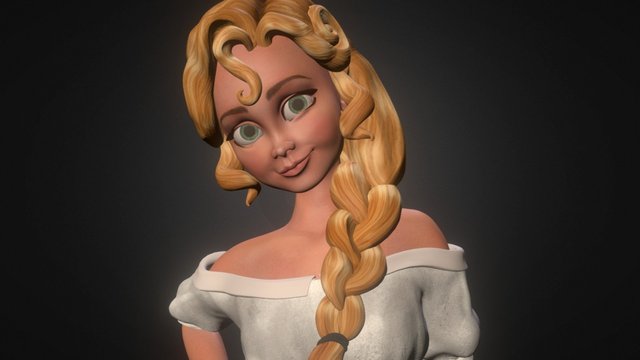 Cartoon Girl Marie 3D Model