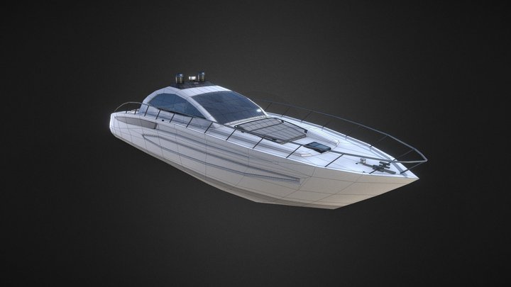 Luxurious yacht Riva 3D Model