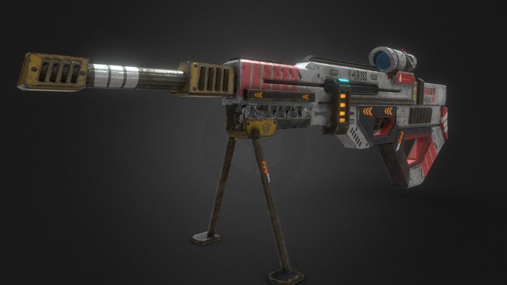 Sci-Fi-Sniper 3D Model