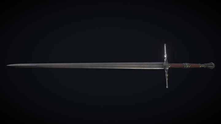 Witcher Steel Sword 3D Model