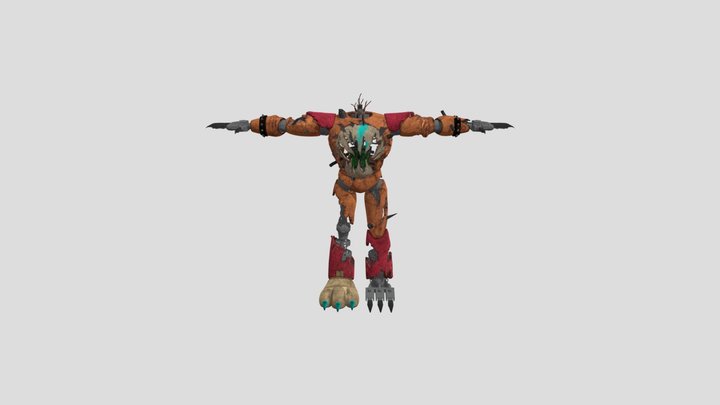 Ruined Glamrock Freddy 3D Model