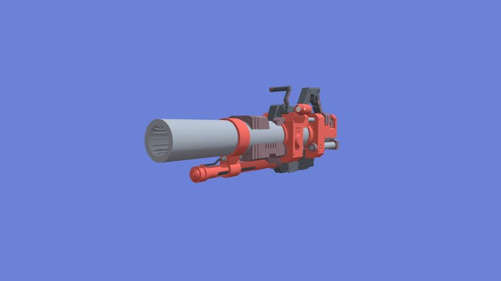 Flame Thrower Draft 3D Model