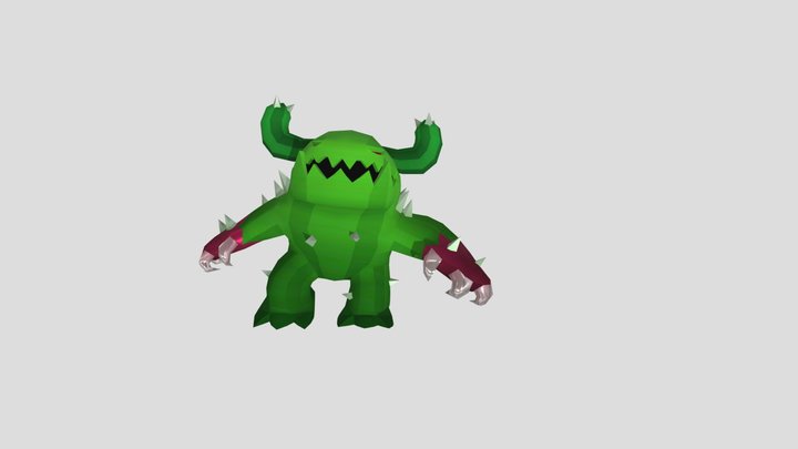 Chicken Gun Cactus Boss 3D Model