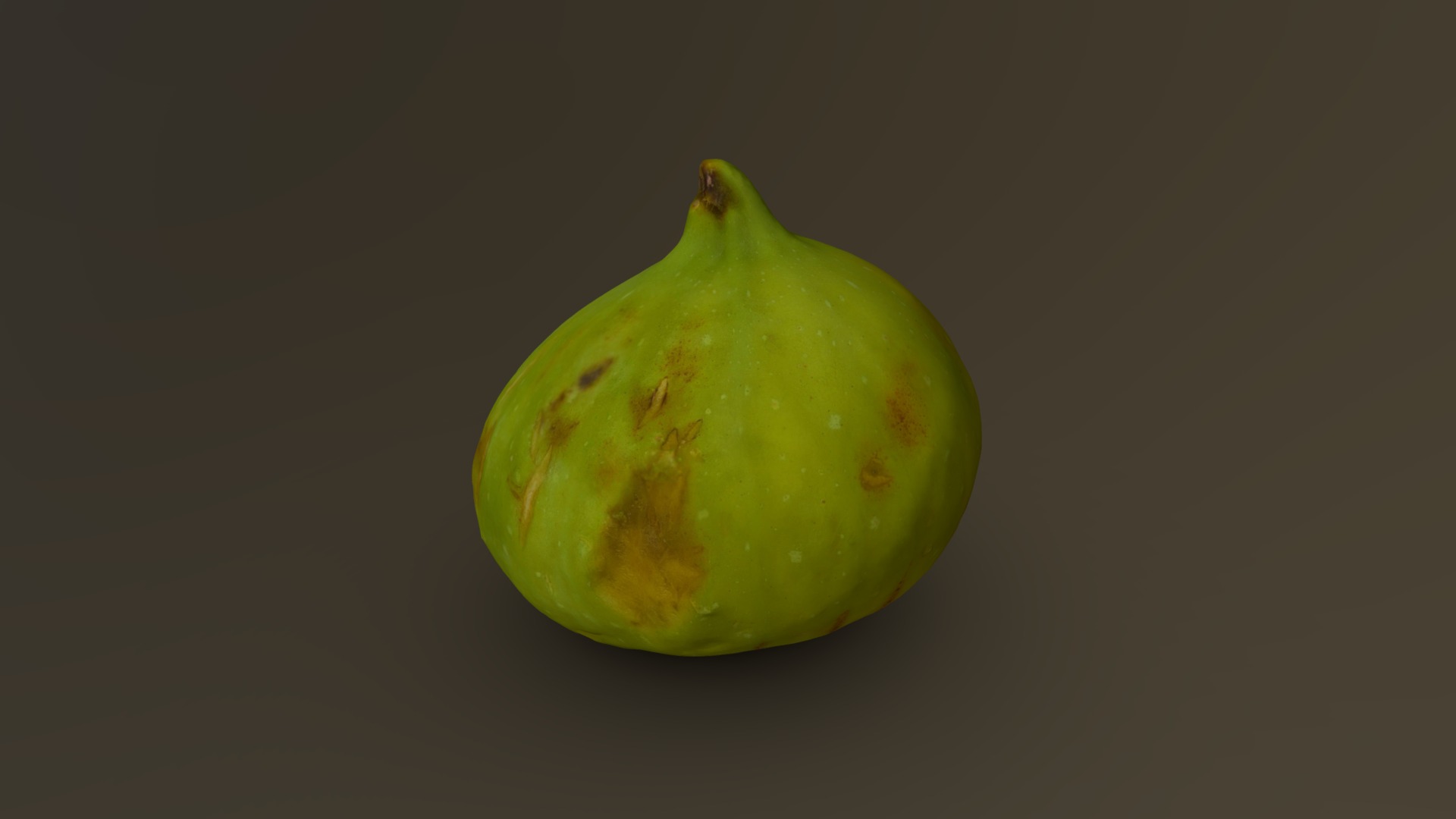 3D model Green Fig 06 - This is a 3D model of the Green Fig 06. The 3D model is about a green pear with a yellow center.