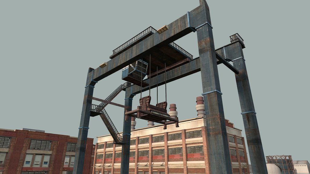 Industrial Buildings Set - Low poly models