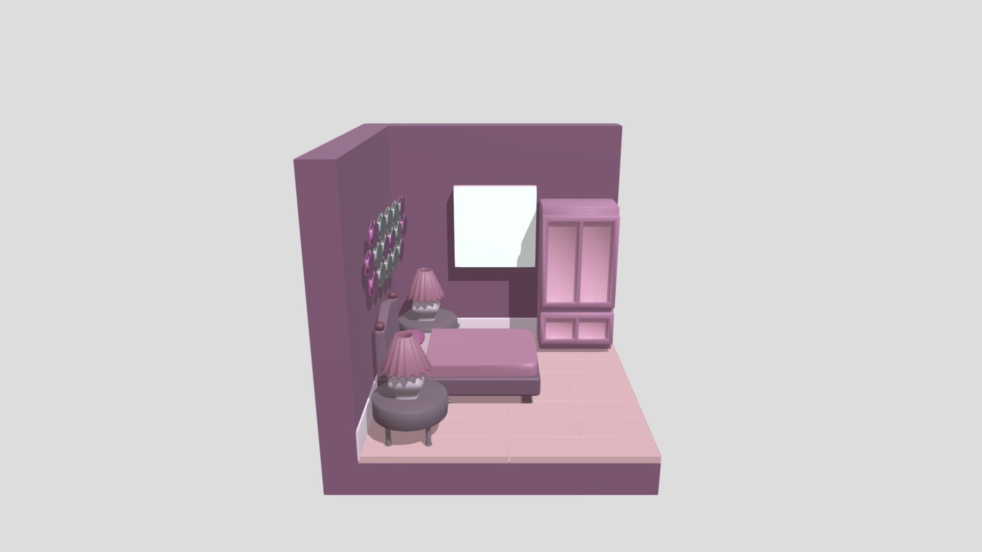Bedroom - 3D model by elphyr [e0b1695] - Sketchfab