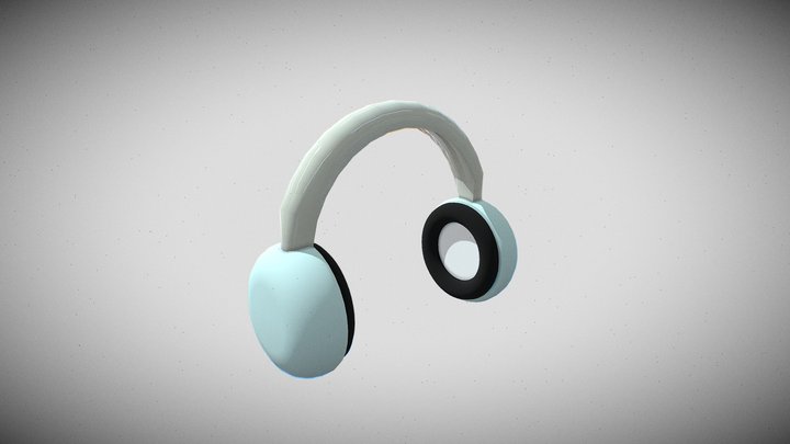 Headphones LowPoly 3D Model