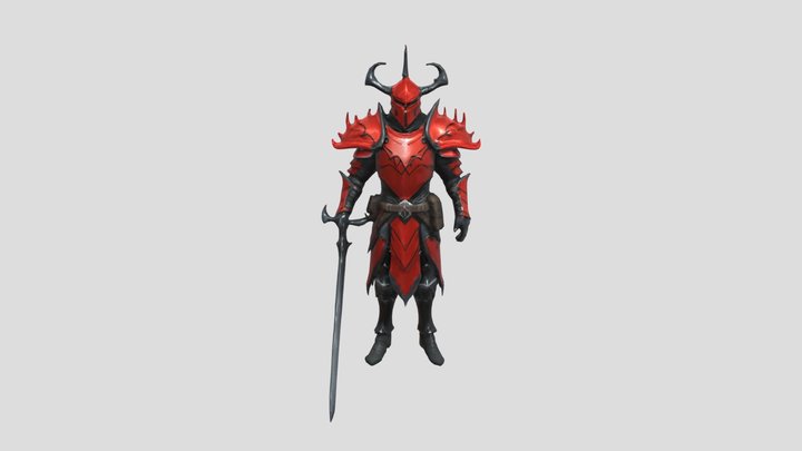 Crimson Knight 3D Model