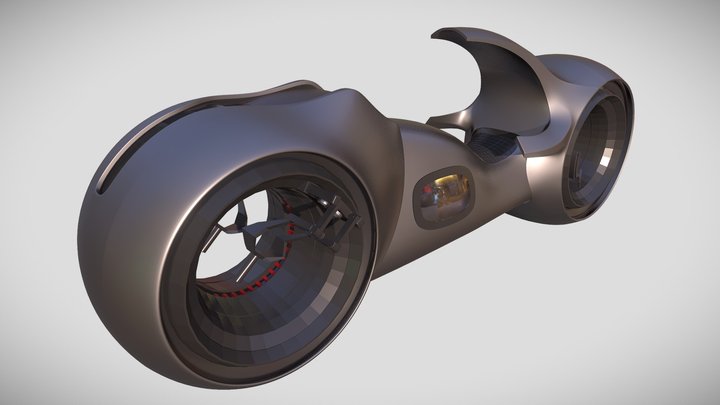 sci-fi motorcycle 3D Model