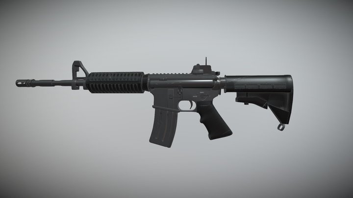 M4_ Rifle_stylized 3D Model