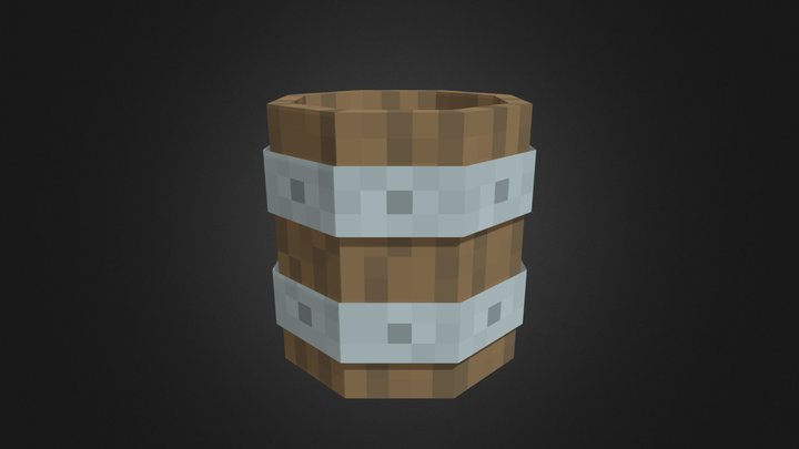 Low poly Barrel 3D Model