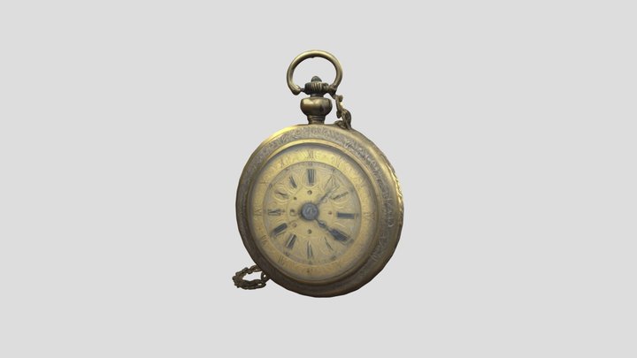 Ornate pocket watch 3D Model