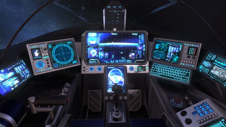 Sci-Fi Cockpit Practice 3D Model