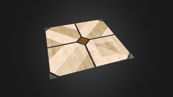 Checkerboard Floor Tiles 3D Model