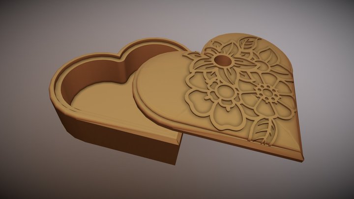 Heart Shaped Box- Solid 3D Model