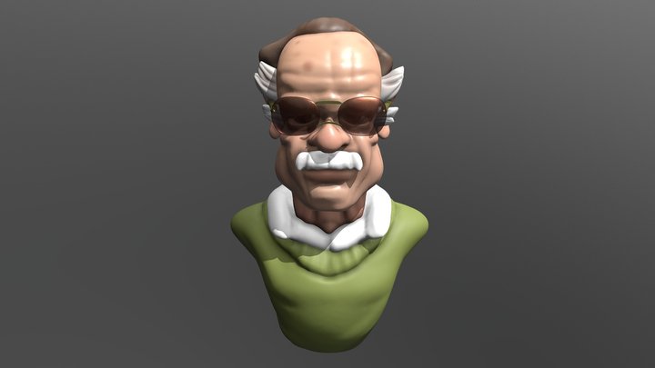 Stan Lee - Caricature 3D Model