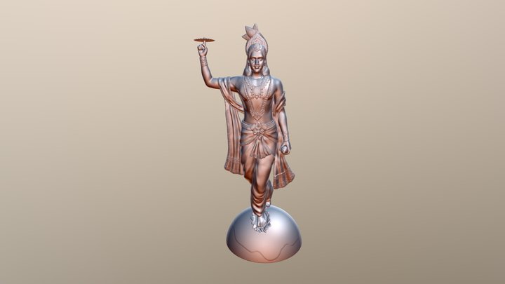 Lord Vishnu standing 3D Model
