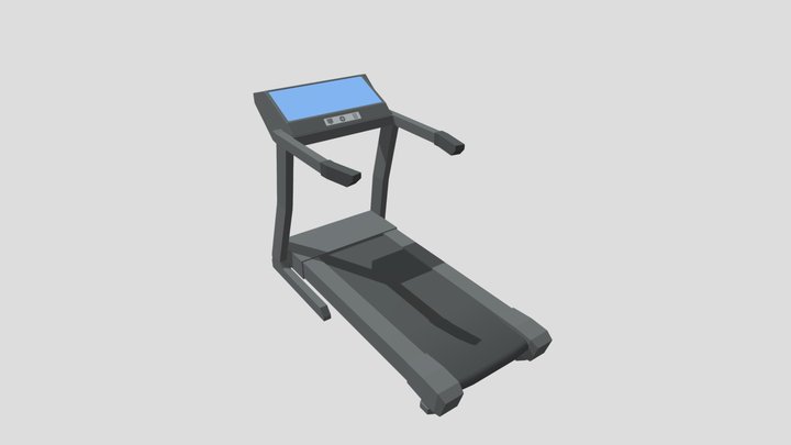 FREE LowPoly Crossfit - Treadmill 3D Model
