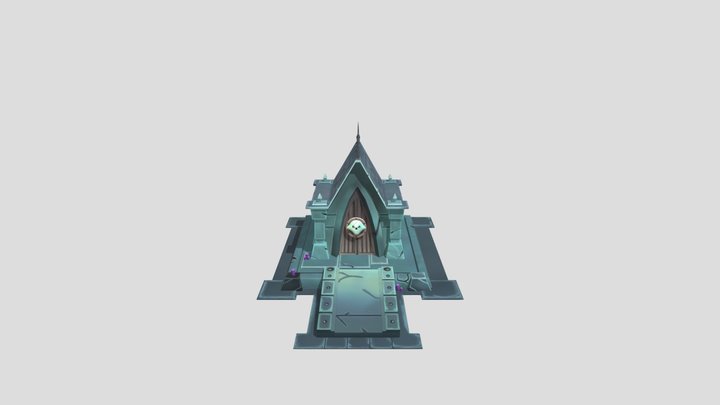 Templo - Diorama Hand-Painted 3D Model