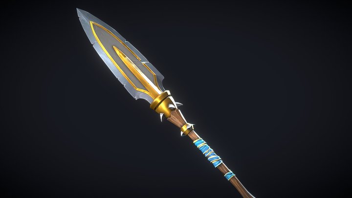 Stylized Spear 3D Model