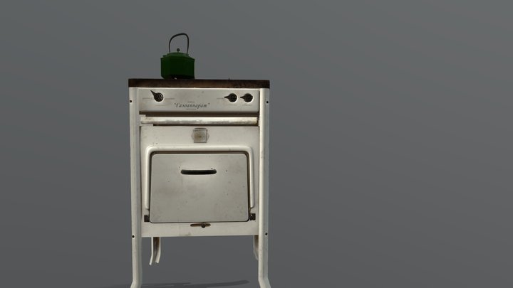 Retro Oven "Gasapparat" 3D Model