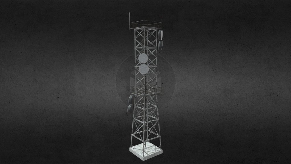 Broadcast tower (Game ready)