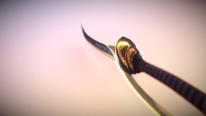 Sabre Low Poly avec textures 3D Model