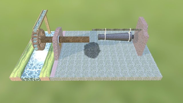Old cannon making machine 3D Model