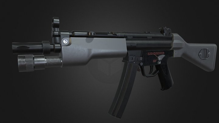 MP5 AAA Game Ready PBR Low-poly 3D model 3D Model