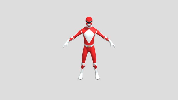 Power ranger Red (mighty morphin skin) 3D Model