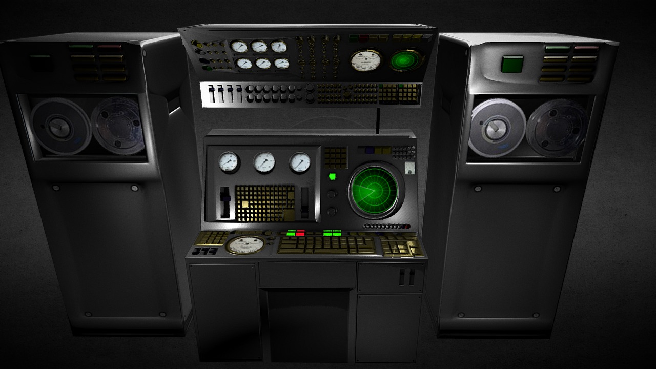 3D model Reel to Reel Mainframe Computer System #blender - This is a 3D model of the Reel to Reel Mainframe Computer System #blender. The 3D model is about a close-up of a stereo.