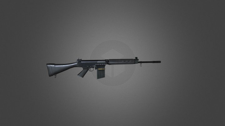 FN FAL - Game Ready Model - PBR 3D Model