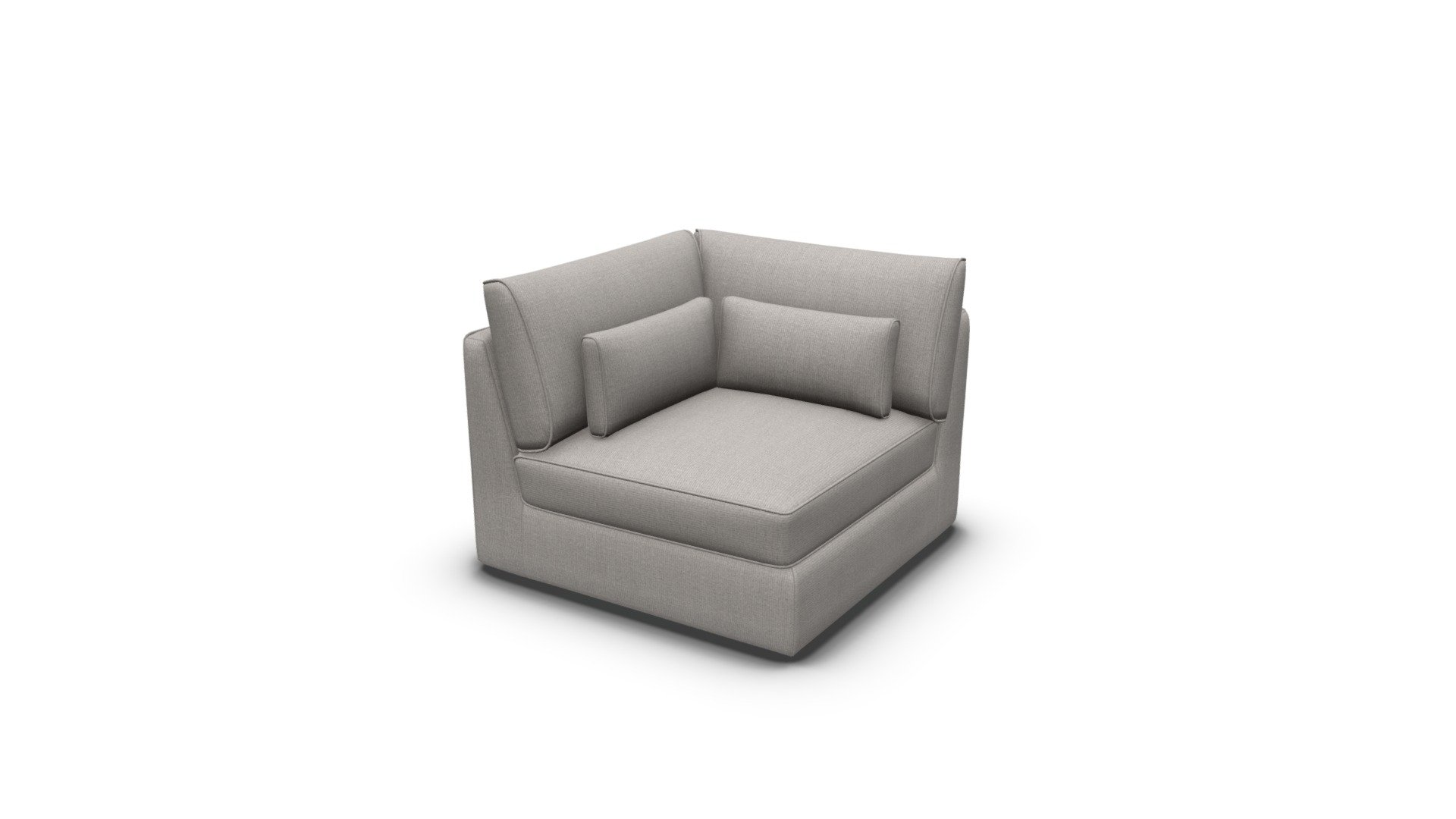 Trent Loose Cover Modular Corner, Grey Cotton