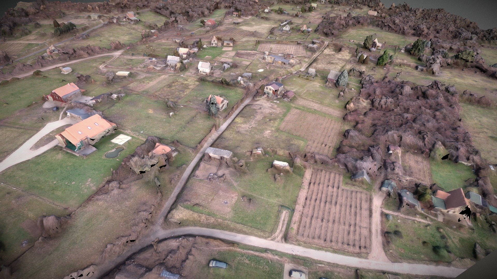 Vineyards terrain model